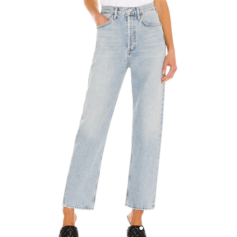 AGOLDE 90’S MID RISE LOOSE FIT JEANS IN SEMI TROPIC SIZE 25